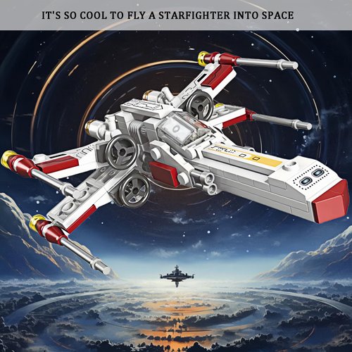 Airplane Building Block Set Compatible with Lego, 134 Pcs Plane Starfighter Toy for Kids 6 7 8 9 10+ Year Old Boys