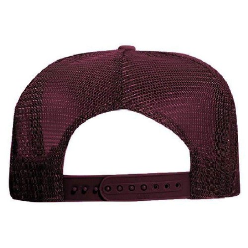 OTTO Polyester Foam Front 5 Panel High Crown Mesh Back Trucker Hat - Burg. Marn