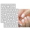 JMEOWIO 12 Sheets Spring White Flower Nail Art Stickers Decals Self-Adhesive Pegatinas Uñas Summer Butterfly Leaf Floral Nail Supplies Nail Art Design Decoration Accessories