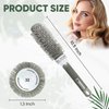 Beauty Carves Round Hair Brush, 32 mm Barrel with 2 Clips – Blowout Brush with Flexible Nylon 66 Bristles - Nano Ionic Heat Resistant Tech for Professional Curling, Styling & Shining Texture