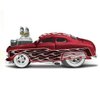 1949 Custom Coupe Dark Red Metallic with Flames 1/64 Diecast Model Car by Muscle Machines 15562RD