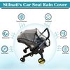 Stilnati Car Seat Rain Cover Universal Baby Stroller Accessory for Any Type of Car Seat Waterproof Compatible with Doona Stroller Protect from Dust Snow Wind 1 Pcs