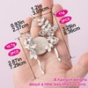 Isslly 4PCS Silver Rhinestones Hair Clips, Bridal Crystal Hair Pins, 2 Styles French Hairpins Alloy Leaf Shape Barrettes for Women, Girls for Wedding, Parties (2 Pairs)