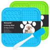 MateeyLife 2PCS Lick Mat for Dogs and Cats, Licking Mats with Suction Cups for Dog Anxiety Relief, Cat Peanut Butter Lick Pad for Boredom Reducer, Dog Treat Mat Perfect for Bathing Grooming