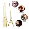 BronaGrand Hair Clips, 100pcs 4.5cm Single Prong Clips Gold Curl Pins Duckbill Section Clips for Hair Extensions Styling Crafting