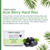 Clean + Easy Acai Berry Hard Wax, Non-Strip Hair Removal Depilatory Wax Treatment for Painless Full Body, Bikini Brazilian Waxing, Removes Fine to Coarse Hairs, Perfect for Delicate Skin, 14 oz