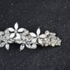 Goledwedy Hair Clips (2PCS) - Silver Rhinestone Flower Bridal Hair Clips, Fancy Hair Accessories for Women, Rhinestone Hair Barrettes for Women, Ideal for Wedding, Party, Evening, and Other Occasions