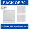 Split Drain Sponge Gauze 2x2 Sterile 6 Ply Pads [Pack of 70] Absorbent Precut 2"X2" Non-Woven Slit Bandage for I.V. Tracheostomy - 35 Packs of 2 Pre Cut Bandages + 1 Roll of Medical Tape