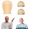 PLULON 3 Pcs Bald Cap Latex Bald Caps for Costumes Cosplay Makeup Bald Head Wig Caps Bald for Halloween Adults Women Men