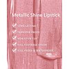 MAKI YIKA Pink Nude Lipstick for Women Metallic Lipsticks Glitter Long Lasting Lipstick No Smudge No Transfer Liquid Lip Gloss (BR017 Love Fighter)