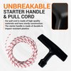 Recoil Starter Rope 10-Meter (Diameter: 3.0mm) Pull Cord with 4 Pieces Starter Handle by BlueStars - Exact Fit for Lawn Mower Chainsaw Trimmer Edger Brush Cutter Engine Parts