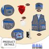 Flotory 7 Pcs Kids Train Engineer Costume Set Engineer Hat Conductor Vest Bandana Train Conductor Dress Up Outfit for Boys and Girls Halloween Career Day Pretend Party Cosplay