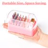 2 in 1 Nail Drill Bits Holder & Nail Drill Bits Cleaning Brush Case,30 Holes Dustproof Nail Art Drill Bits Stand Display Storage Box and Nail Drill Bits Cleaner Manicure Tools (Pink)