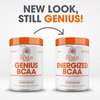 Genius BCAA Energy Powder, Orange - Nootropic Amino Acids & Muscle Recovery - Natural Vegan BCAAs Workout Supplement for Women & Men (Pre, Intra & Post Workout) - No Artificial Sweeteners