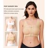BRABIC Women's Front Closure Bra Post-Surgery Posture Corrector Shaper Tops with Breast Support Band (Beige, M)