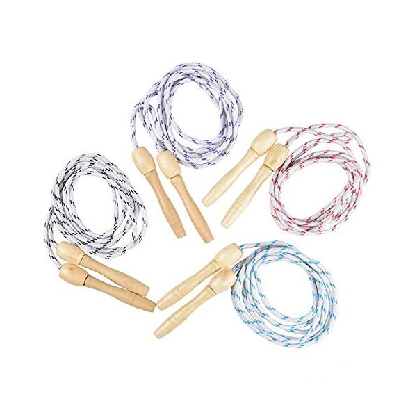 7ft Jump Rope with Wooden Handles Pack of 12