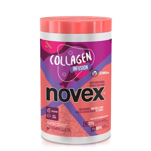 NOVEX Value Size Deep Conditioning Hair Masks infused with Natural Ingredients Collagen Infusion ...