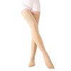 TOFLY® Medical Thigh High Compression Stockings for Women & Men, Closed Toe, Opaque, Firm 20-30mmHg Graduated Compression Socks with Silicone Band, Support for Varicose Veins, Edema, Travel,Beige L