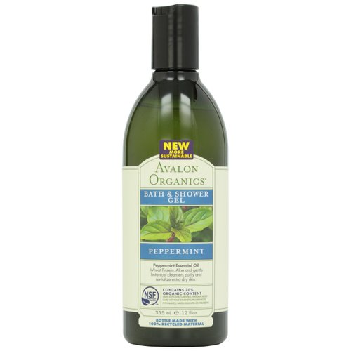 Avalon Organic Botanicals, Bath & Shower Gel, Mint, 12 oz