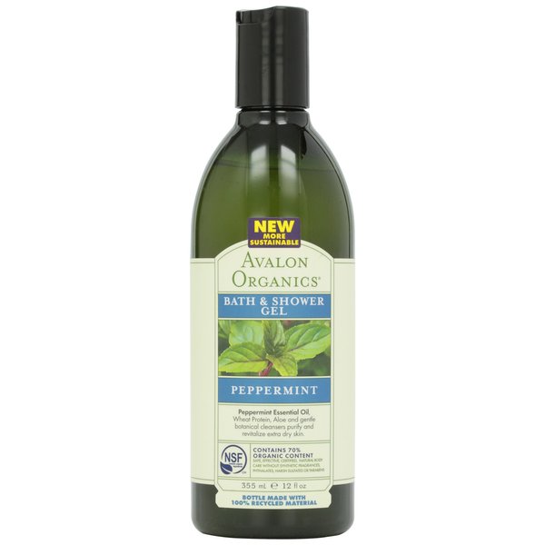 Avalon Organic Botanicals, Bath & Shower Gel, Mint, 12 oz