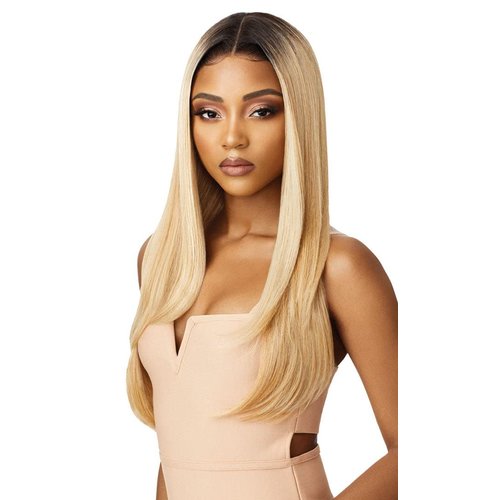 Outre Premium Swiss Lace Front Wig Melted Hairline AALIYAH Ear-to-Ear Soft Lace Pre-attached Elastic band Pre-Plucked (DRFF4/STRAWBERRYGOLD)