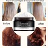 lonstin Hair Treatment Mask, Argan Oil Hair Mask Deep Conditioner Keratin Hair Mask Treatment for Dry Damaged Hair, Anti-Frizz & Split Ends, Hydrating Hair Repair Mask for Men Women, 10.14 Fl Oz