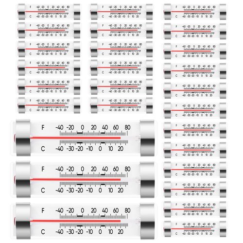 30 Pack Freezer Thermometer Cooler Hanging Fridge Thermometer Refrigerator Freezer Thermometer for Restaurant Home Kitchen Temperature Supplies
