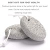 Natural Foot Pumice Stone for Feet, Borogo 2-Pack Lava Pedicure Tools Hard Skin Callus Remover for Feet and Hands - White&Red