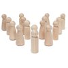 Wooden Peg Dolls 3-½” 10 Mom & 10 Dad Set Unfinished Birch Wooden Figures for People Crafts & Wedding Cake Toppers by Woodpeckers