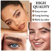 ZHISHUDL Eyebrow Stamp Stencil Kit Eye Brow Stencil Kit Brow Stamp Kit Long Lasting Waterproof Eyebrow Makeup Powder Kit with 24 Reusable Eyebrow Stencils - 03 Skin Color&Brown&Gray Black