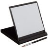 Mini Buddha Board Art Set: Water Drawing Writing Board w/ Mini Water Brush for Mindfulness & Meditation – Zen Based Drawing Board - Painting & Art Supplies – Ideal Relaxation Gifts (5” x 5”, Black)