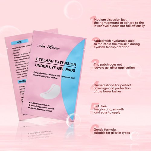AuReve 50 Pairs Under Eye Patches,Eye Pads Lash Extensions Lint Free, Eyelash Extension Gel Patch...
