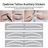 6 Pairs Eyebrow Tattoo Auxiliary Stickers A B C Eyebrow Shape 2 Pairs Each Professional Semi Permanent Auxiliary Sticker for Microblading TgoBeauty (6 Pairs Sticker+1 Brown Brow Pen)