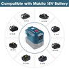 BTRUI for Makita Powered Inverter Generator 150W for Makita Battery DC 18v to 110v AC Output, Portable Power Source USB Charger Adapter, for Makita Power Station with LED Light