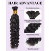 Human Braiding Hair Water Wave Bulk Human Hair for Braiding 1 Bundle 100g 16 Inch No Weft 10A Brazilian Virgin Curly Human Hair Extensions for Boho Braids Wet and Wavy Human Hair Braiding Hair