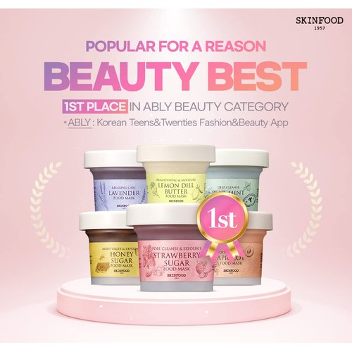 SKINFOOD Mask Apricot Trouble Care 120g - Facial Pore Clearing and Body Skin Soothing - Wash Off Face Masks w/Pink Calamine for Healthy, Clear & Smooth Skin - Shower-Proof Texture (4.23 oz)