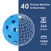 Pickleball Balls, 6 Pack 40 Holes Outdoor Pickleball Balls with Mesh Bag for Sport Indoor Play, High Elasticity & Durable Pickle Balls for All Style Pickleball Paddles, Gifts for Pickleball Lovers