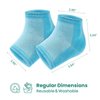 Welnove Moisturizing Heel Socks - 2 Pairs Aloe Vera Extract Infused Gel Lining for Dry Feet - Cracked Heel Repair Treatment - Cotton Socks for Women Men Foot Care (Regular Sizes)