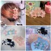 OTEEGX 3PCS Cute Y2K Hair Clips Star Plastic Claw Hair Clips for Women Kawaii Vintage Y2K Hair Accessories 2000s Fashion