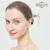 KZQtriid Hair Accessories，14k Gold Plated Copper，Vintage Handcrafted，Colour Enamels Phoenix Pearl Tassels Hair Stick，7.28"Hair Clip.Hair Chopsticks For Women