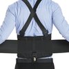 NeoTech Care Lumbar Brace with Removable Pants Clips & Detachable Suspenders - Back Support Belt - Adjustable, Light, Breathable - Shoulder Holsters - Work, Posture - Black (Size S)