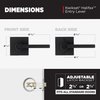 Kwikset Halifax Entry Door Handle with Lock and Key, Secure Keyed Reversible Lever Exterior, For Front Entrance and Bedrooms, Matte Black, Pick Resistant Smartkey Rekey Security and Microban