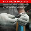 Etre Jeune 11 Pcs Pick and Hook Set, Pick Tool Set for Car Auto Oil Seal/O-Ring Seal Hoses Gasket, Puller Remover with Scraper and Magnetic Telescoping Tool Kit, Black&Red