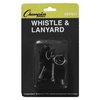 Champion Sports Plastic Whistle with Lanyard - 12 Pack