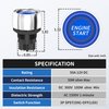 RVBOATPAT Push Button Starter Switch 12V 50A Momentary Engine Start Ignition Switch 12 Volt 50 Amp Blue Led Push to Start Button for Marine Vehicle Racing Car Truck RV