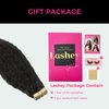 Lashey Tape in Hair Extensions Human Hair for Black Women Kinky Straight Tape in Hair Extensions Natural Black 14 Inch 50g/pack 20pcs Real Natural Human Hair for Women