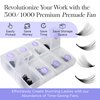BEYELIAN 500 Fans Premade Fans Eyelash Extensions 0.07mm 20D C/D Curl Volume Lash Extensions Pre Made Fans Lash Extensions Handmade Promade Loose Fans Thin Base 9-16mm Mixed