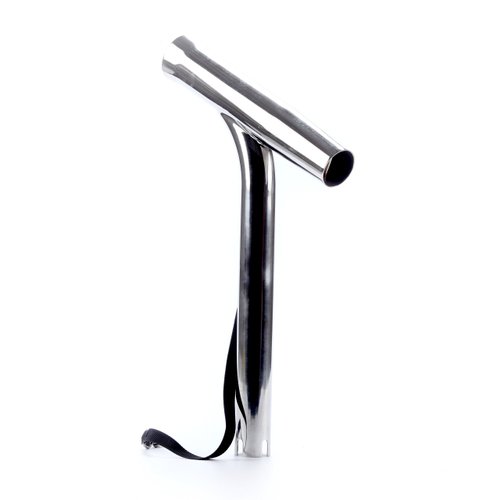 Amarine Made 1Pcs Boat Fishing Rod Holder, Silver Highly Polished Stainless Steel Rod Holder, Outrigger Stylish Fishing Pole Holder