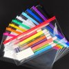 Tamaki 10 Pack Zipper Plastic Envelopes, Small Plastic Envelopes, A6 Size for Pencil Case Bulk, Bill Bag, 10 Color (9x4.7 Inch)