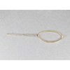 Gold oval barrette outline shape metal hair clip barrette shiny clip oblong lightweight small barrette